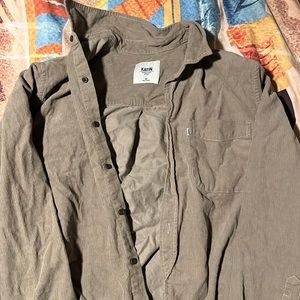 Green corduroy Katin button down shirt